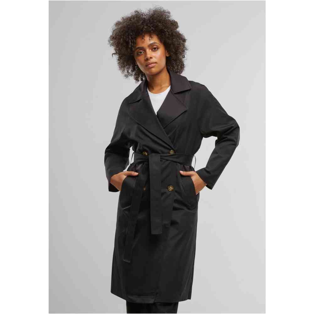 Urban Classics - Regular fit Trench coat - Black